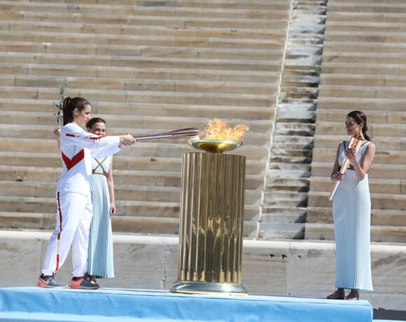 The Olympic Flame Goes From Athens To Tokyo