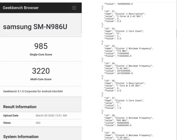 Samsung Galaxy Note 20+: Εμφανίστηκε στο Geekbench με Snapdragon 865+
