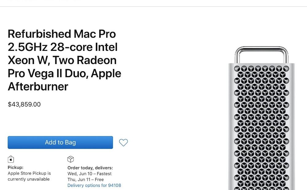 Ανακατασκευασμένο Mac Pro κοστίζει 43