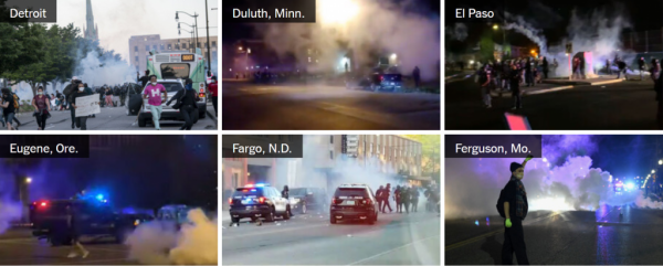 Οι 98 πόλεις των ΗΠΑ όπου «έπνιξαν» τους διαδηλωτές με δακρυγόνα