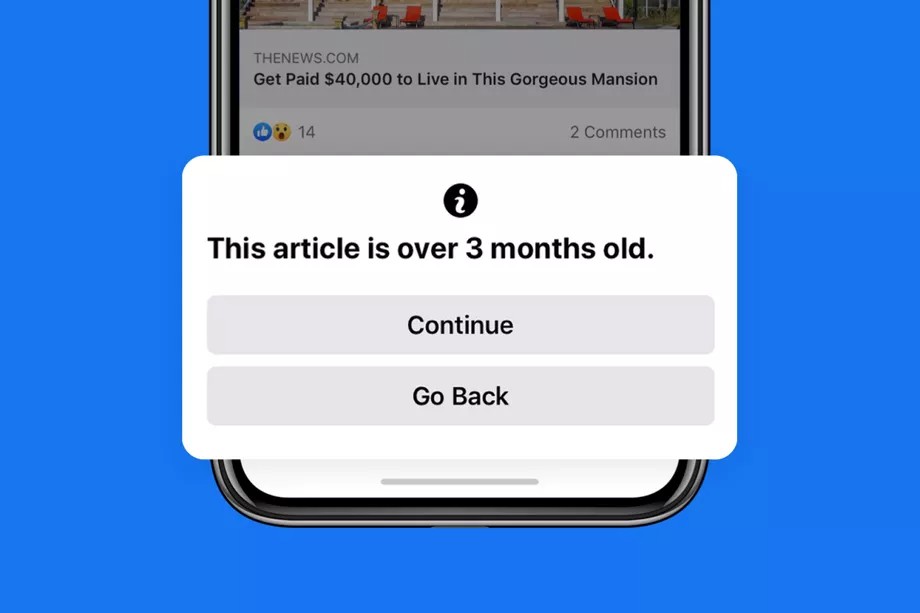 Facebook: Θα ενημερώνει ότι κοινοποιούμε παλιές ειδήσεις