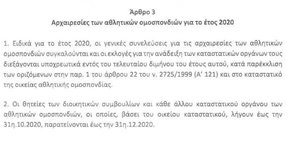 Επιβεβαίωση του Sportsfeed για τις εκλογές στις ομοσπονδίες