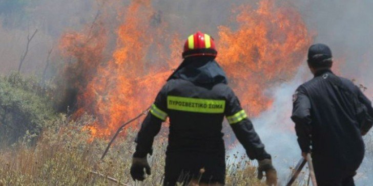 Φωτιά σε εξέλιξη στην περιοχή Κάντια του Ναυπλίου