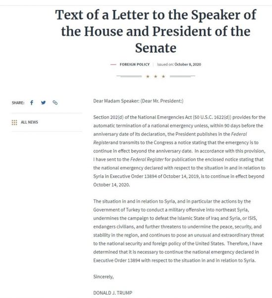 Τραμπ : Επιστολή – καταπέλτης κατά Ερντογάν – Υπονομεύει τη μάχη κατά του Isis