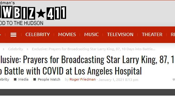 Λάρι Κινγκ : Στο νοσοκομείο με κοροναϊό ο θρυλικός δημοσιογράφος, σύμφωνα με δημοσιεύματα