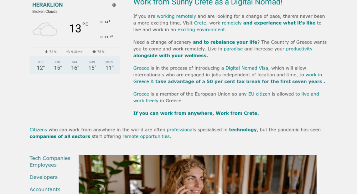 Από την Περιφέρεια Κρήτης, ο πρώτος διαδικτυακός ιστότοπος για τους «ψηφιακούς νομάδες»