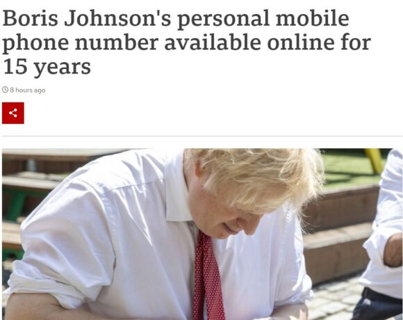 Σάλος στη Βρετανία: Προσβάσιμο στο διαδίκτυο εδώ και 15 χρόνια ο αριθμός του Μπόρις Τζόνσον