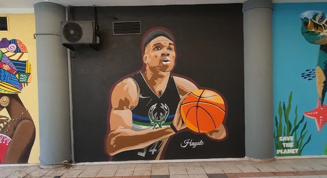 Θεσσαλονίκη: Ο Αντετοκούνμπο έγινε Mural από τον Street Artist «hayate»