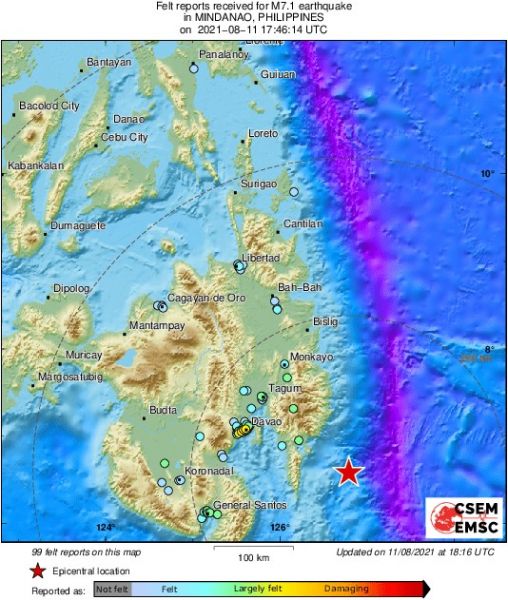 Ισχυρός σεισμός 7,1 Ρίχτερ στις Φιλιππίνες