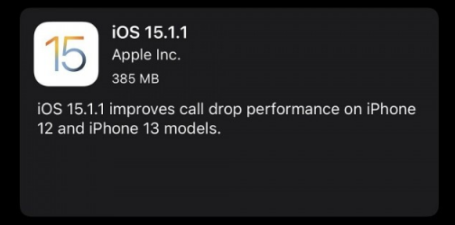 Η Apple εγκαινιάζει το Ios 15.1