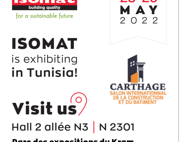 Η Isomat συμμετέχει στην 15η «salon Professionnel De La Construction Et Du B Timent Carthage»