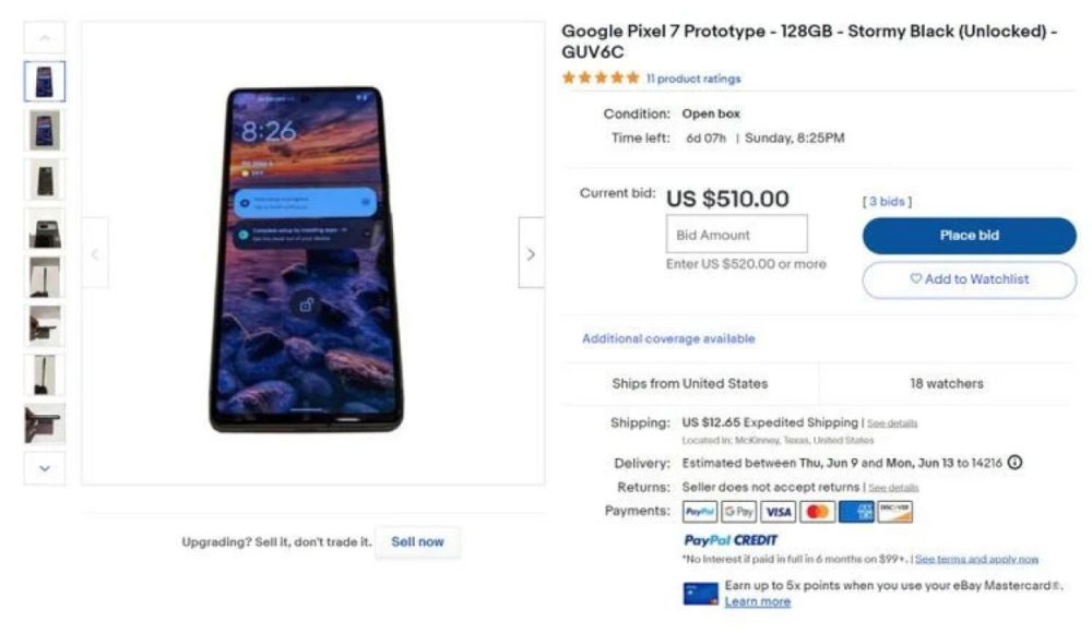 Πρωτότυπο Google Pixel 7 βρέθηκε καταχωρημένο σε Ebay και Facebook Marketplace