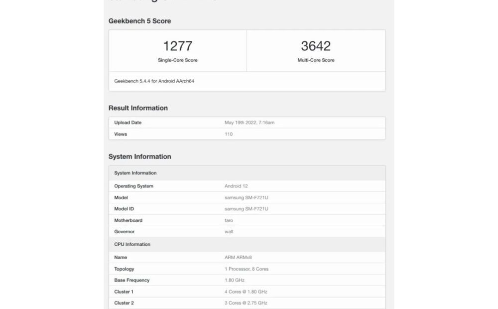 Samsung Galaxy Z Flip4: Στο Geekbench με υποτιθέμενο Chipset Snapdragon 8 Gen 1+