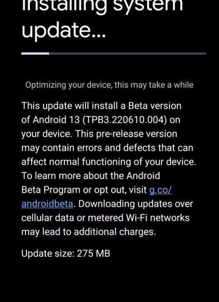 Android 13 Beta 3