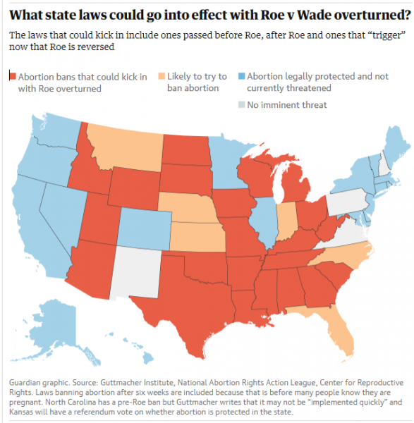 Αμβλώσεις: Κινδυνέουν εκατομμύρια γυναίκες από την απαγόρευση – Ο χάρτης του τρόμου στις ΗΠΑ