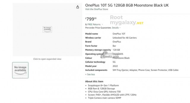 Oneplus 10t: Διέρρευσε η τιμή μέσω καταχώρησης στο Amazon