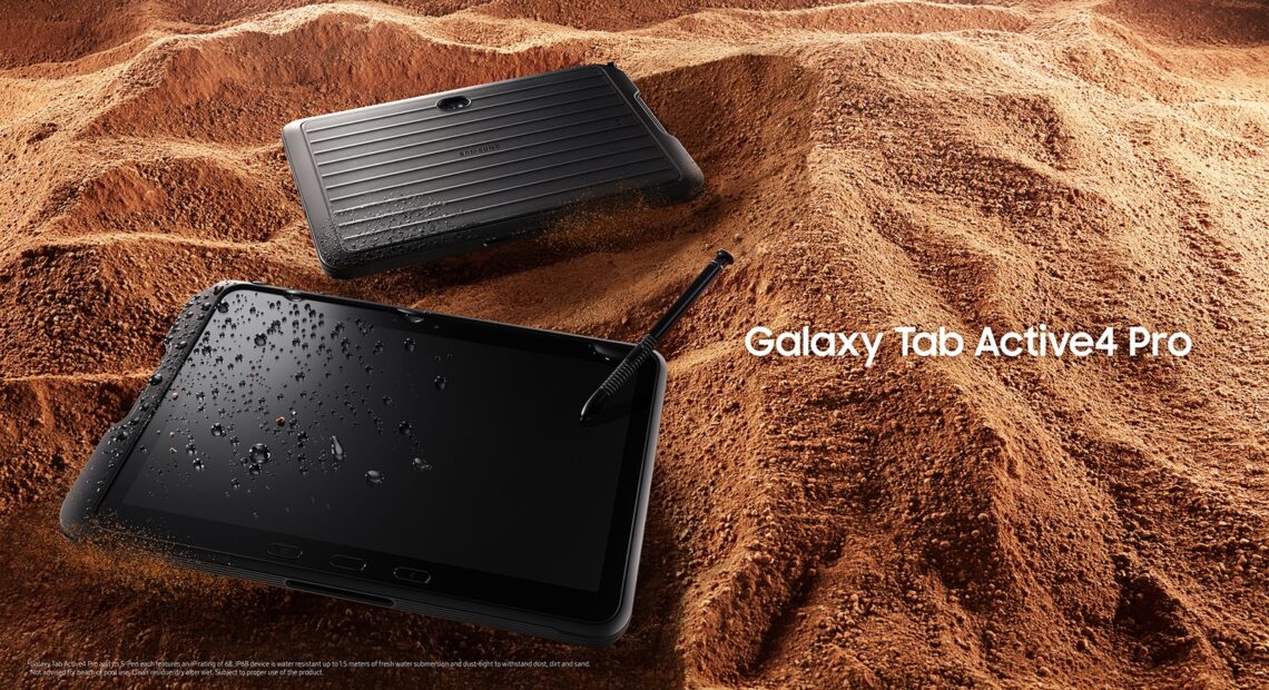Samsung Galaxy Tab Active4 Pro: Ανθεκτικό τάμπλετγια εργασία εν κινήσει