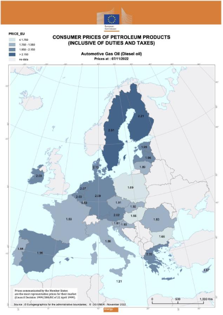 Η Ελλάδα έχει τη δεύτερη ακριβότερη βενζίνη στην Ευρώπη και το τέταρτο ακριβότερο πετρέλαιο