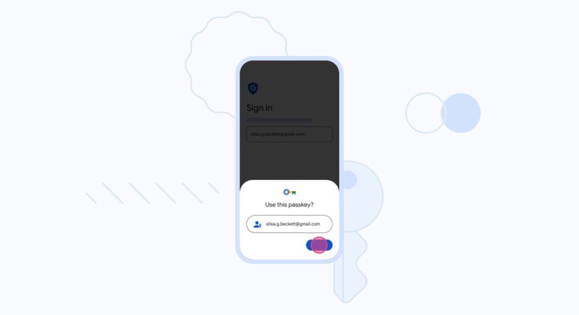 Google: Δίνει την επιλογή σύνδεσης με Passkeys