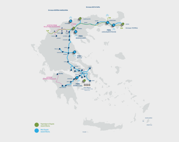 ΔΕΣΦΑ: Αυξημένη ζήτηση στην πρώτη φάση του Market Test για την επέκταση του Εθνικού Συστήματος Φυσικού Αερίου (χάρτης)