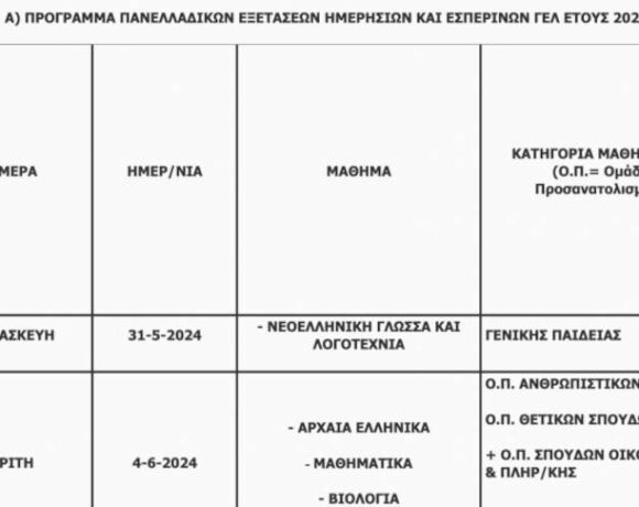 Πανελλαδικές εξετάσεις 2024: Οι ημερομηνίες, το πρόγραμμα και τα μαθήματα